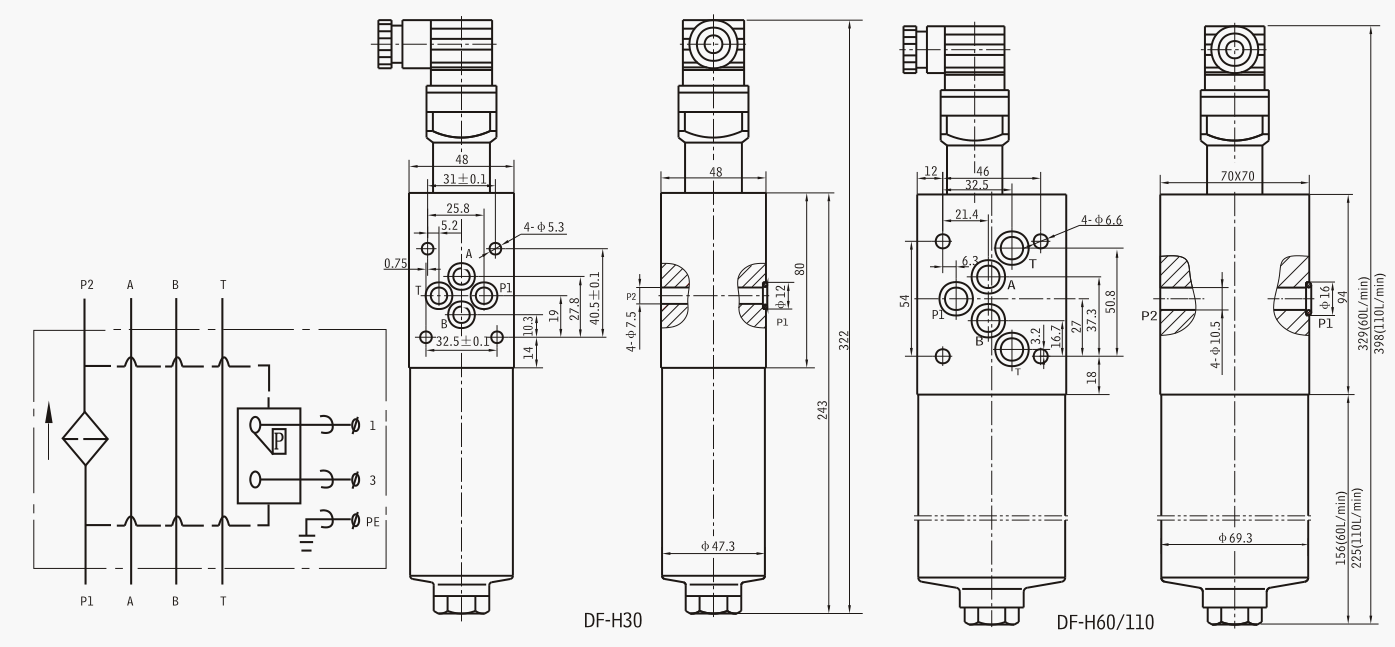 DF series high pressure filter Connection