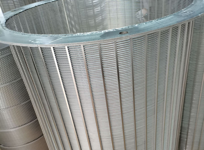 Wedge wire mesh cartridg detail