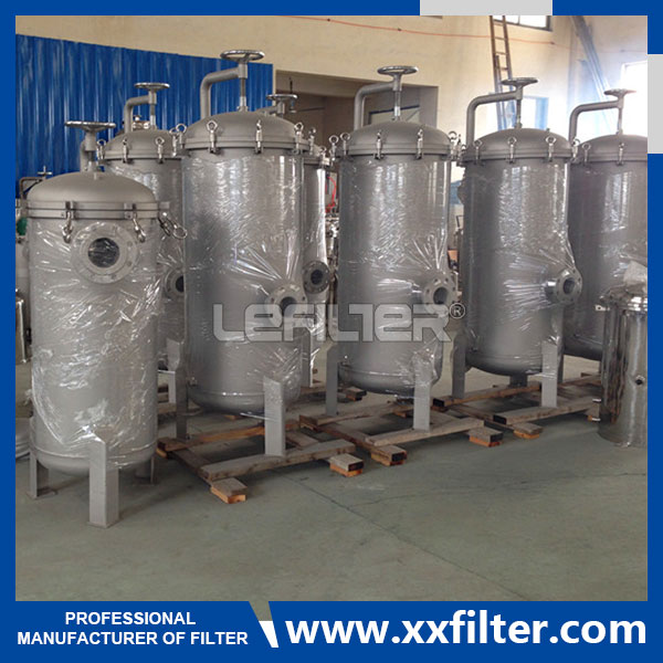 stainless cartridge filter housing for process water treatme