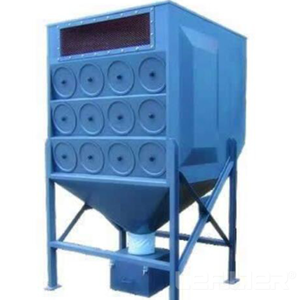 Compact reverse jet tubular cartridge filters dust collector