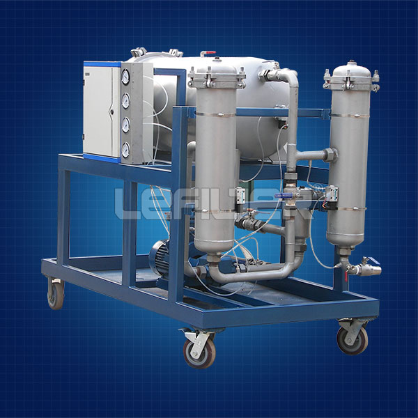 water separator oil filter cart coalescing dehydrating oil p