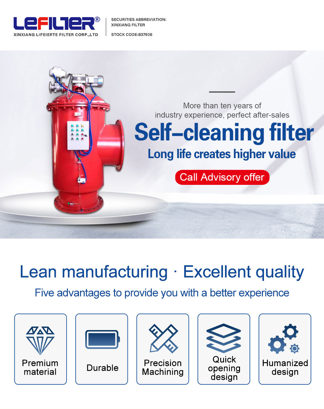 Self-Cleaning Water Filters and Automatic Water Filters